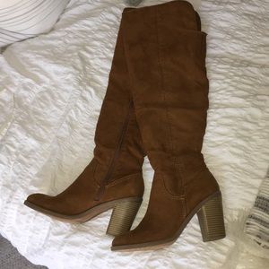 Target camel suede over the knee boots